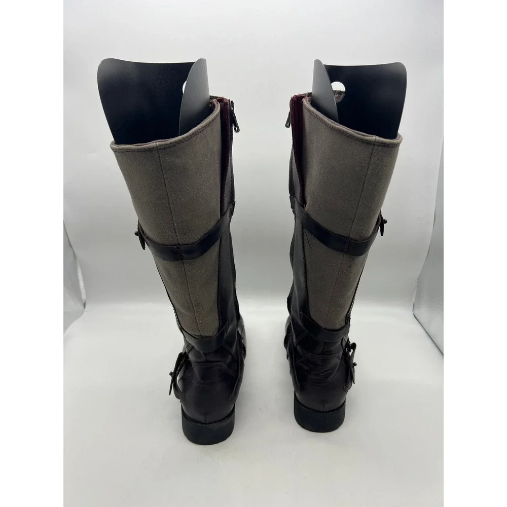 Gorpcore Teva‎ De La Vina Waterproof Leather Riding Boots 7 Brown Plum